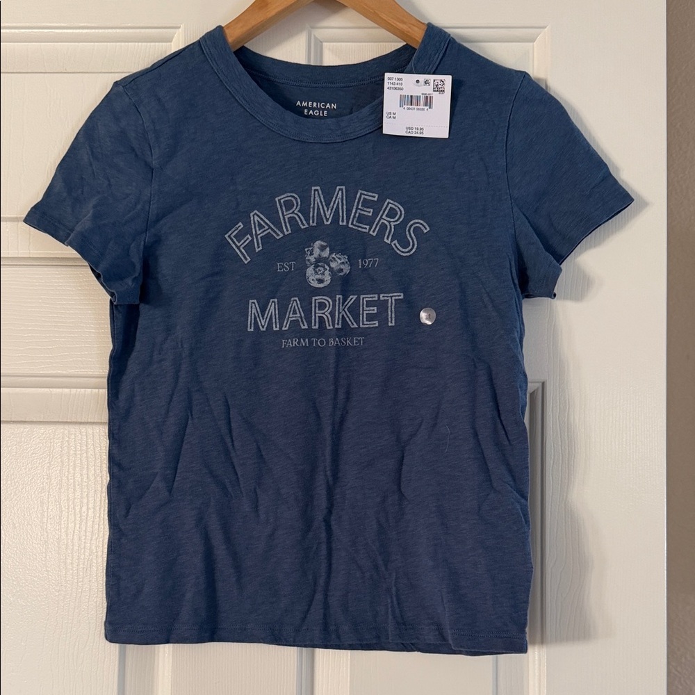 American Eagle Outfitters Navy Farmers Market Tee